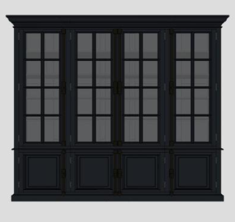 法国餐具柜和厨房SU模型下载_sketchup草图大师SKP模型