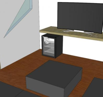 太阳能电视盒SU模型下载_sketchup草图大师SKP模型