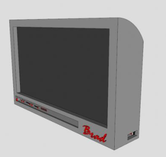 大屏幕平板电视SU模型下载_sketchup草图大师SKP模型