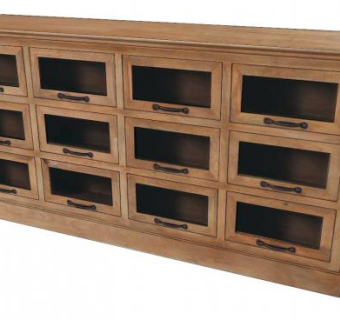 12个玻璃抽屉边柜SU模型下载_sketchup草图大师SKP模型