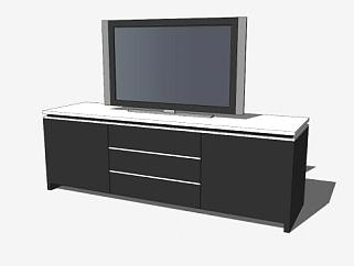 家具电器平板电视SU模型下载_sketchup草图大师SKP模型