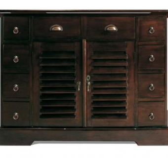 红木染色餐边柜SU模型下载_sketchup草图大师SKP模型