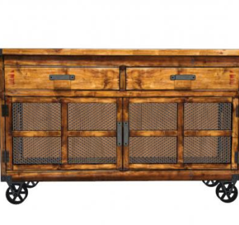 老式智能餐具柜SU模型下载_sketchup草图大师SKP模型