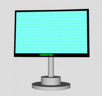 现代3D电视机SU模型下载_sketchup草图大师SKP模型