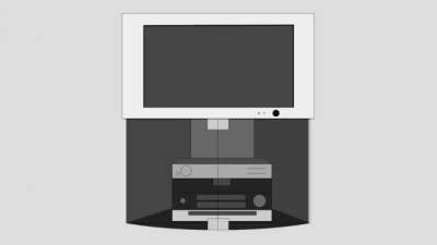 普通电子管背投电视SU模型下载_sketchup草图大师SKP模型