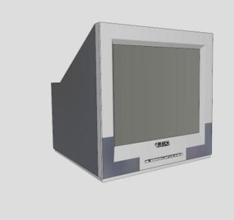 电子管背投电视机SU模型下载_sketchup草图大师SKP模型