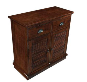 柚木餐具柜SU模型下载_sketchup草图大师SKP模型