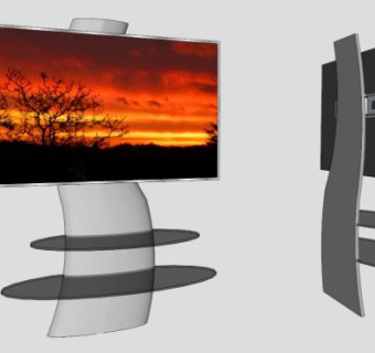 壁挂式平板电视SU模型下载_sketchup草图大师SKP模型