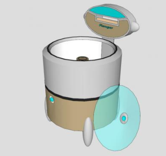 复古洗衣机SU模型下载_sketchup草图大师SKP模型