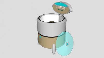 复古洗衣机SU模型下载_sketchup草图大师SKP模型