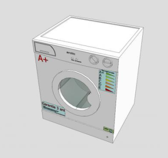 北极洗衣机SU模型下载_sketchup草图大师SKP模型