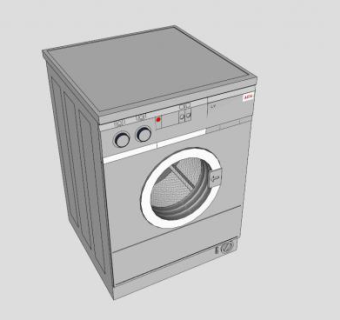 简易洗衣机SU模型下载_sketchup草图大师SKP模型