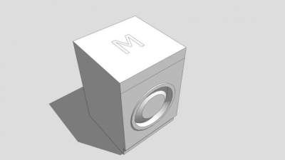 现代滚筒式洗衣机SU模型下载_sketchup草图大师SKP模型