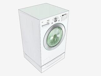 家用滚筒式洗衣机SU模型下载_sketchup草图大师SKP模型
