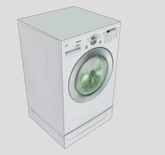 家用滚筒式洗衣机SU模型下载_sketchup草图大师SKP模型