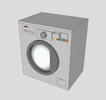 家用搅拌式洗衣机SU模型下载_sketchup草图大师SKP模型