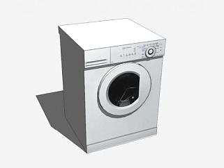 斜桶洗衣机清洁电器SU模型下载_sketchup草图大师SKP模型