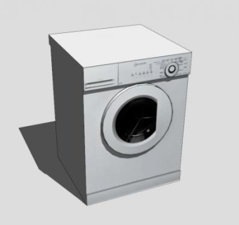 斜桶洗衣机清洁电器SU模型下载_sketchup草图大师SKP模型