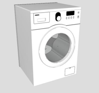 三星新洗衣机SU模型下载_sketchup草图大师SKP模型