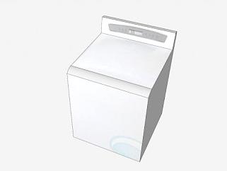 单桶波轮洗衣机SU模型下载_sketchup草图大师SKP模型