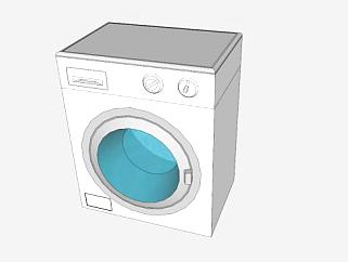 滚筒<em>式玻璃</em>洗衣机SU模型下载_sketchup草图大师SKP模型