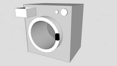 普通型清洁电器洗衣机SU模型下载_sketchup草图大师SKP模型