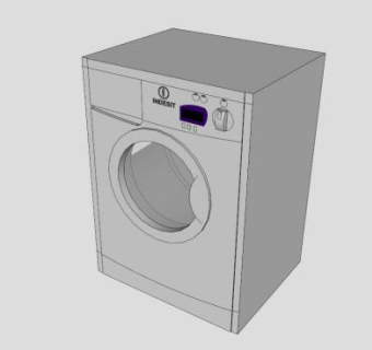 家电旋转洗衣机SU模型下载_sketchup草图大师SKP模型