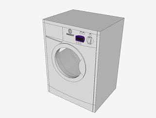 家电旋转洗衣机SU模型下载_sketchup草图大师SKP模型