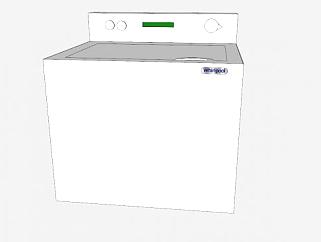 波轮漩涡洗衣机SU模型下载_sketchup草图大师SKP模型