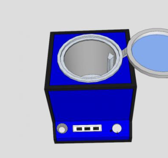 翻盖波轮洗衣机SU模型下载_sketchup草图大师SKP模型