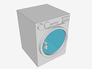 滚筒电器洗衣机SU模型下载_sketchup草图大师SKP模型