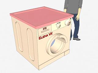 IFB滚筒洗衣机SU模型下载_sketchup草图大师SKP模型