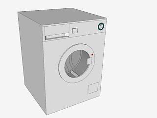 单桶普通洗衣机SU模型下载_sketchup草图大师SKP模型