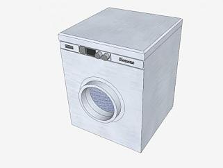家用前装式滚筒洗衣机SU模型下载_sketchup草图大师SKP模型