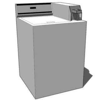 硬币洗衣机SU模型下载_sketchup草图大师SKP模型