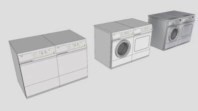 德国美诺公司洗衣机SU模型下载_sketchup草图大师SKP模型