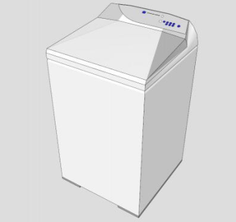 波轮氟荣洗衣机SU模型下载_sketchup草图大师SKP模型