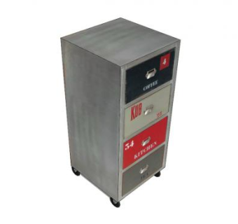 内阁4个抽屉现代橱柜SU模型下载_sketchup草图大师SKP模型