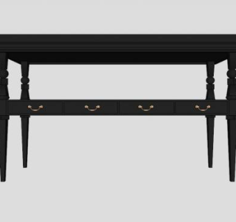 带抽屉的经典餐具柜SU模型下载_sketchup草图大师SKP模型