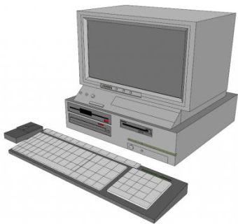 普通计算机SU模型下载_sketchup草图大师SKP模型