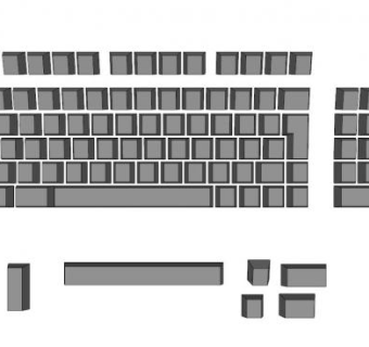 常见键盘SU模型下载_sketchup草图大师SKP模型