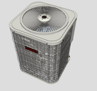 中央空调冷凝器SU模型下载_sketchup草图大师SKP模型
