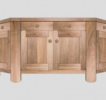 缺口餐具柜SU模型下载_sketchup草图大师SKP模型