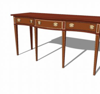 蛇形餐具柜SU模型下载_sketchup草图大师SKP模型