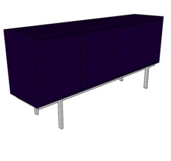 深蓝色边橱SU模型下载_sketchup草图大师SKP模型