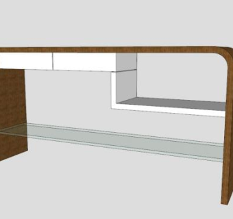现代时尚餐具柜SU模型下载_sketchup草图大师SKP模型