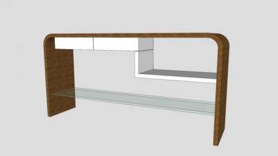 现代时尚餐具柜SU模型下载_sketchup草图大师SKP模型