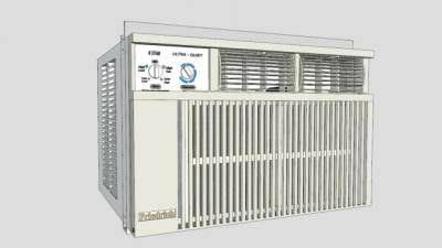 现代窗式空调器SU模型下载_sketchup草图大师SKP模型