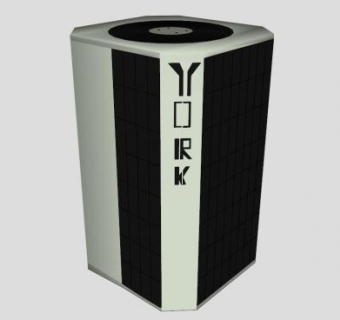 约克立柜空调SU模型下载_sketchup草图大师SKP模型