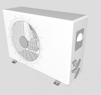分体式空调器SU模型下载_sketchup草图大师SKP模型